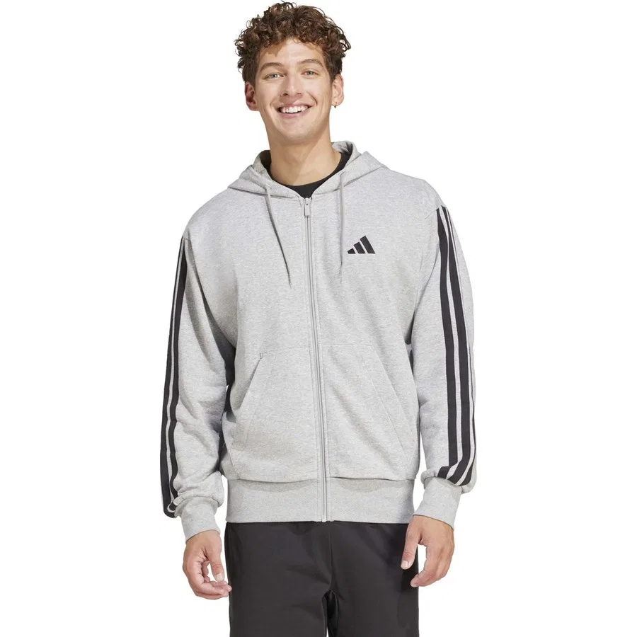 Свитшот с капюшоном и молнией M 3s Ft Fz Hd adidas, Серый