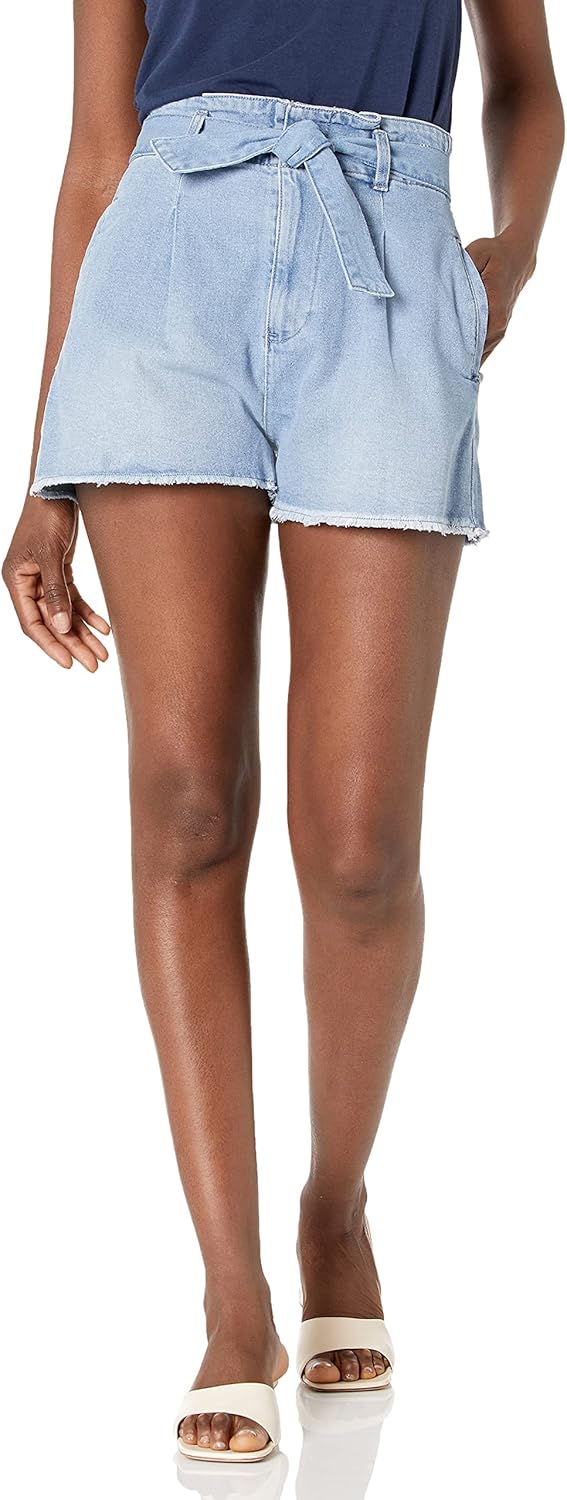 

Женские шорты Calvin Klein Jeans с высокой посадкой, поясом и необработанным краем, Meridia Wash