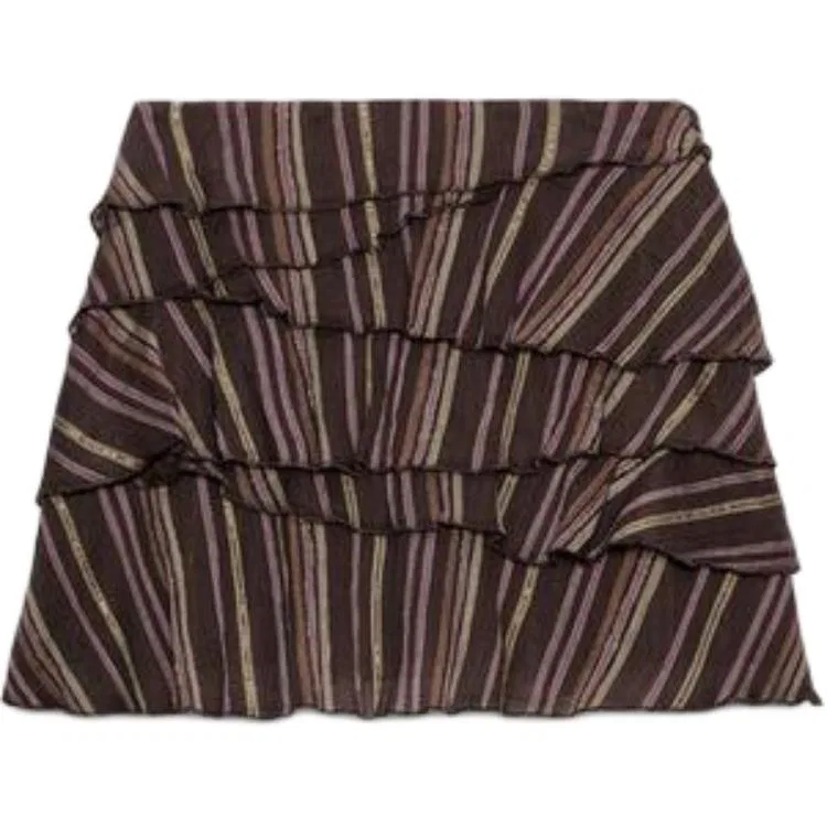 Женская юбка Casual Short Skirts ZARA, Brown — фото 3
