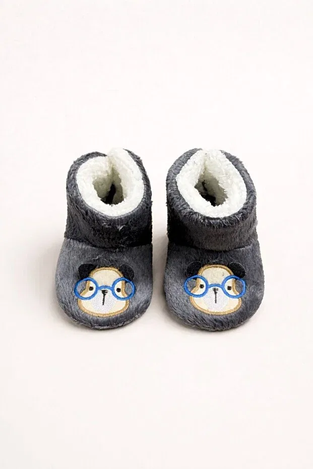 Детские тапочки для девочек с рисунком Numix Baby Kids, Gray — фото 2
