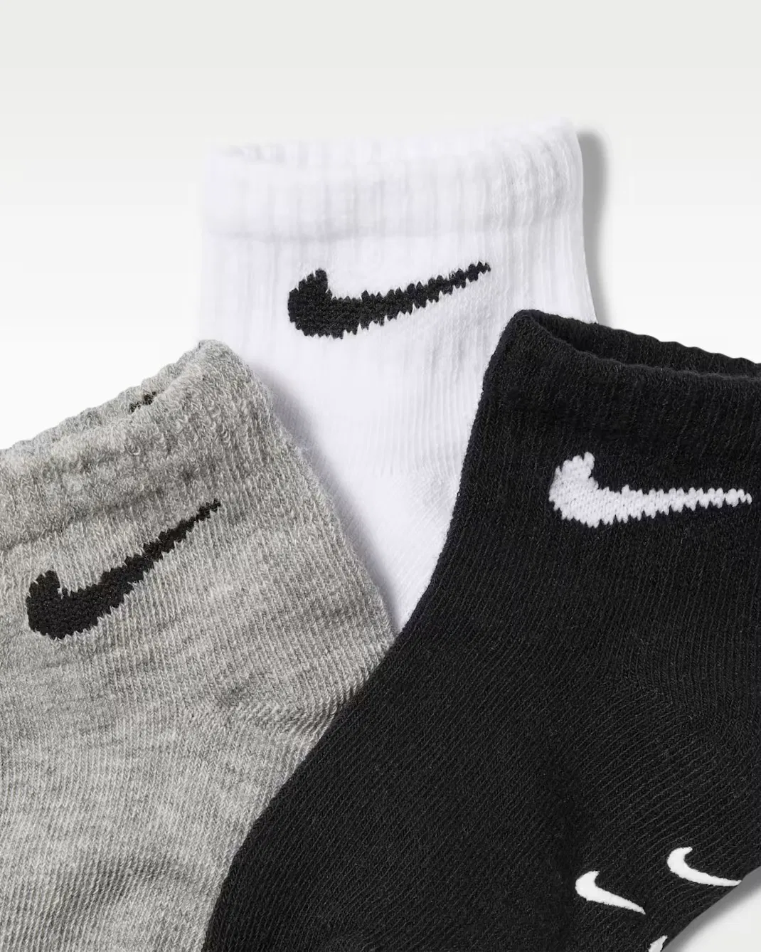 Детские противоскользящие носки Baby Core Swoosh (6 пар) Nike, Dark Grey Heather — фото 2