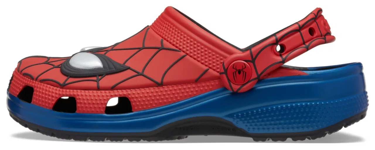 Детские клоги для мальчиков с принтом Spider-Man Classic Clogs Crocs, Red Blue — фото 3