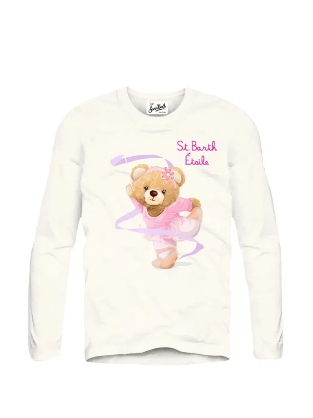 Футболка с принтом Mc2 Saint Barth Kids, цвет Cream White