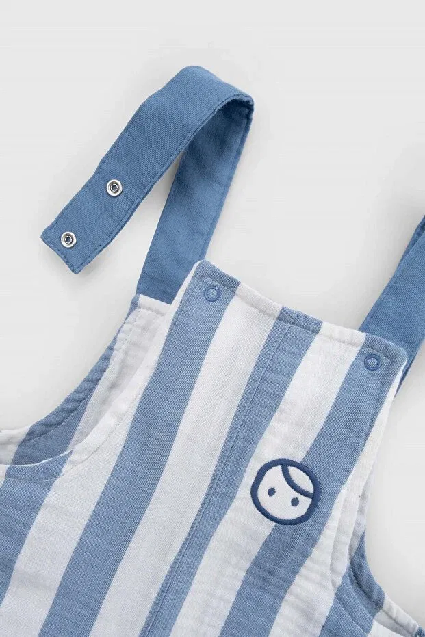 Детский комбинезон для девочек из органического хлопка Little Gusto, Blue — фото 3