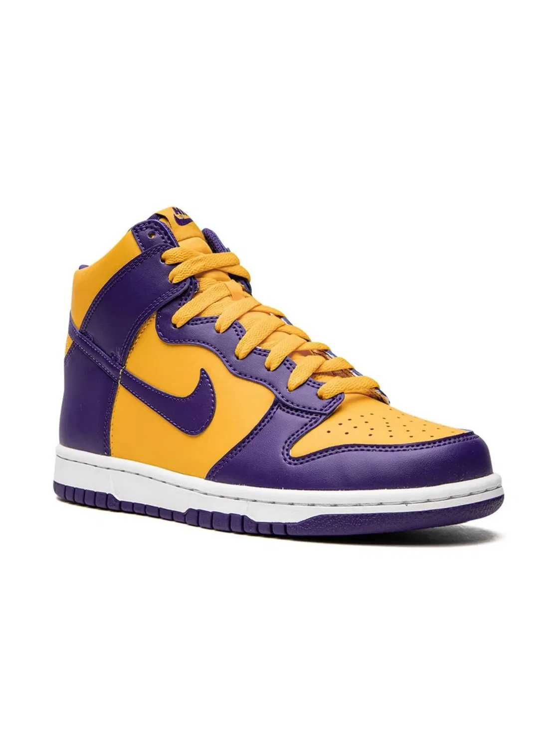 Кроссовки Dunk High "Лейкерс" Nike, желтый/фиолетовый