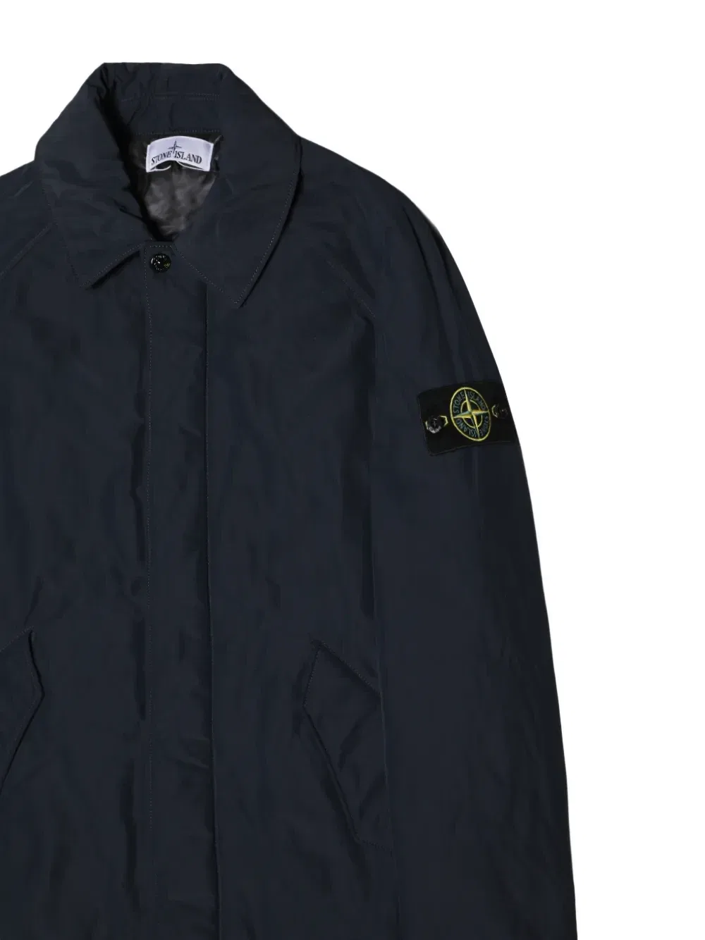 Пальто со скрытой застежкой Stone Island, синий — фото 3