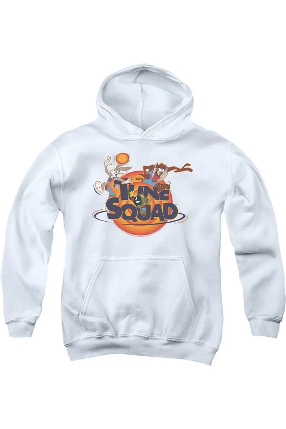 Детское худи с капюшоном Space Jam: A New Legacy Bugs Taz And Marvin Gildan, White