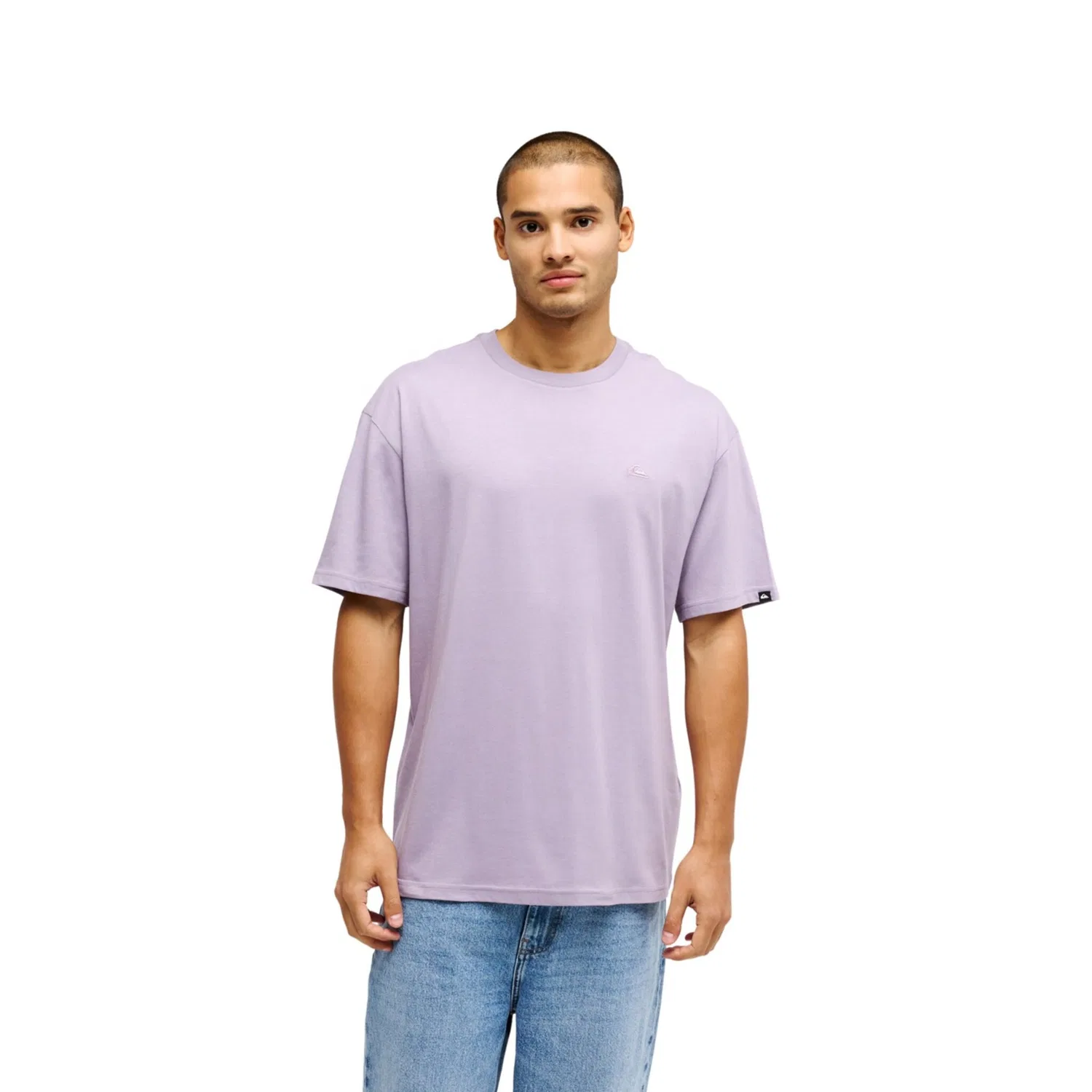 Детская хлопковая футболка с вышивкой Quiksilver, Purple Ash