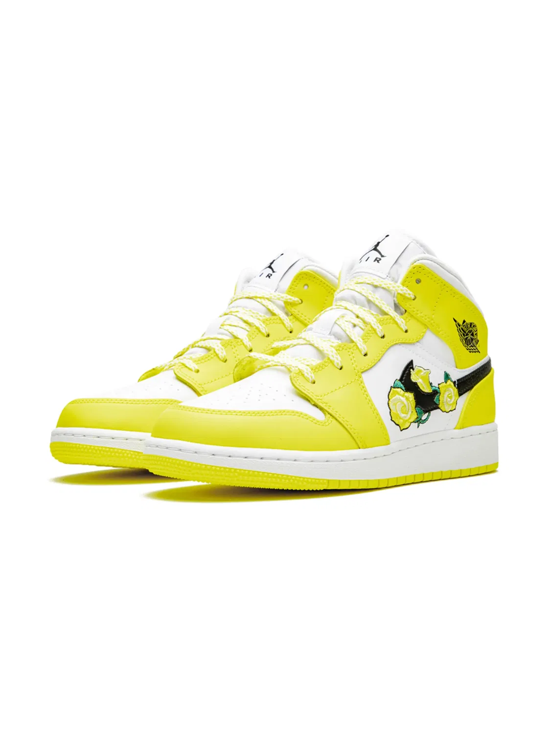 Кроссовки Air Jordan 1 Mid Динамичный Желтый — фото 2