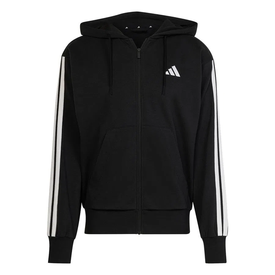 Мужская куртка-худи с флисом adidas M 3s Ft Fz Hd, Черный — фото 2