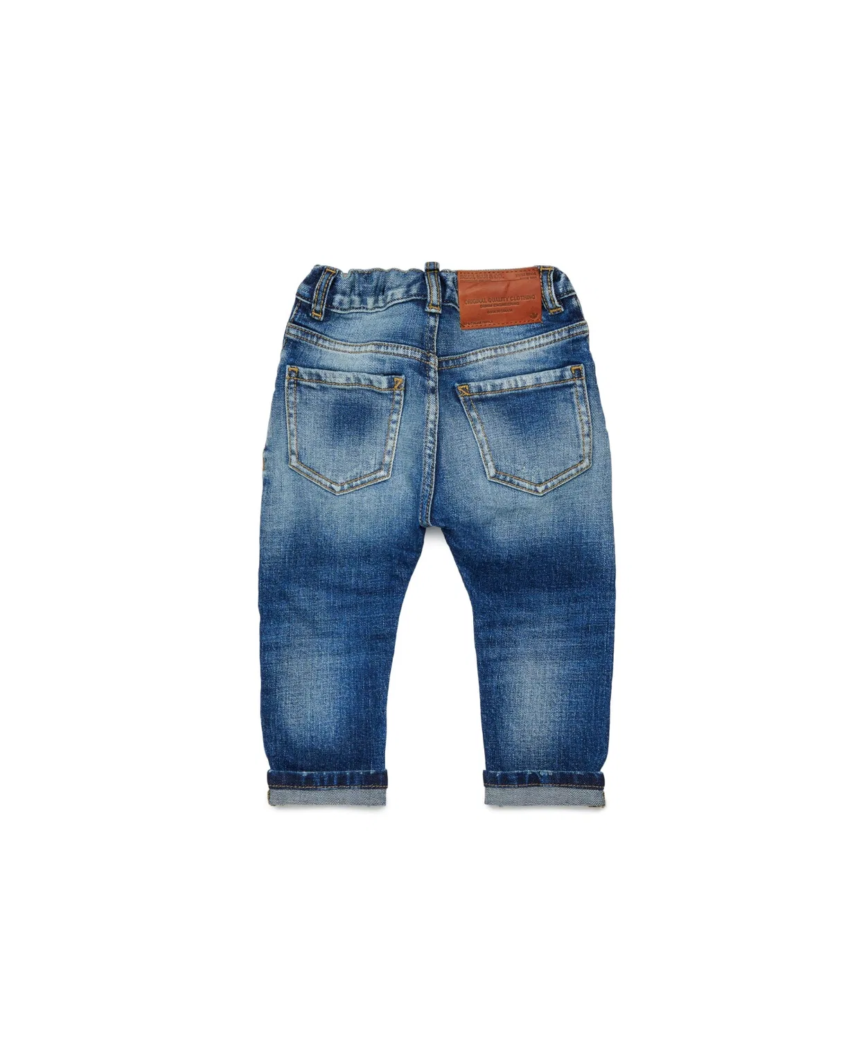 Детские джинсы с потертостями DSQUARED2, Indigo Blue — фото 2