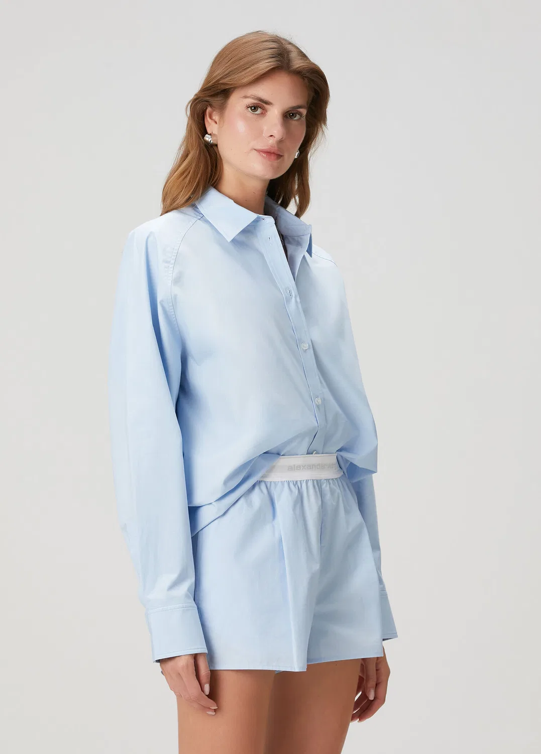 Блуза Alexander Wang Oversized, синий — фото 3