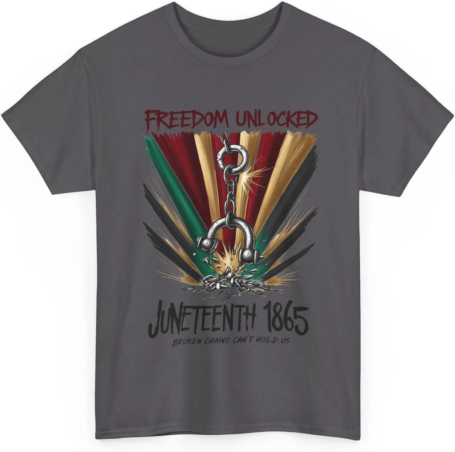 Мужская футболка с принтом Vintage Freedom Unlocked, Charcoal — фото 3