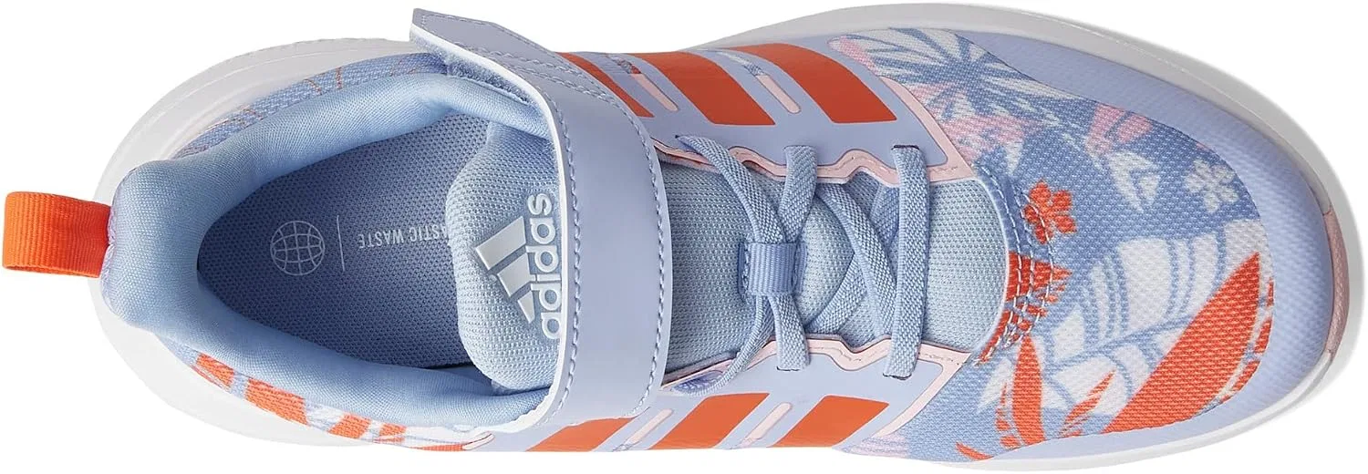 Детские кроссовки для девочек с эластичной шнуровкой Fortarun 2.0, Blue Dawn/Semi Impact Orange/White — фото 2