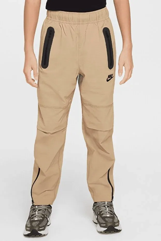 Детские спортивные штаны для девочек с утяжкой Nike, Tan Color