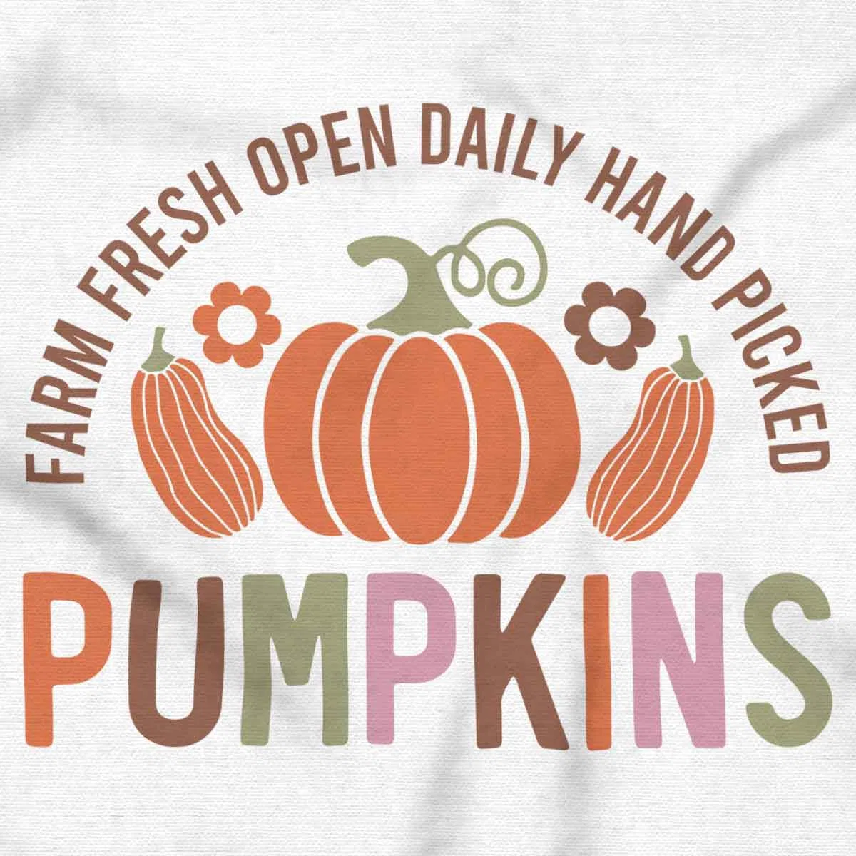 Детское боди с коротким рукавом Cute Fall Autumn Farm Fresh Pumpkins Brisco Brands, White — фото 2