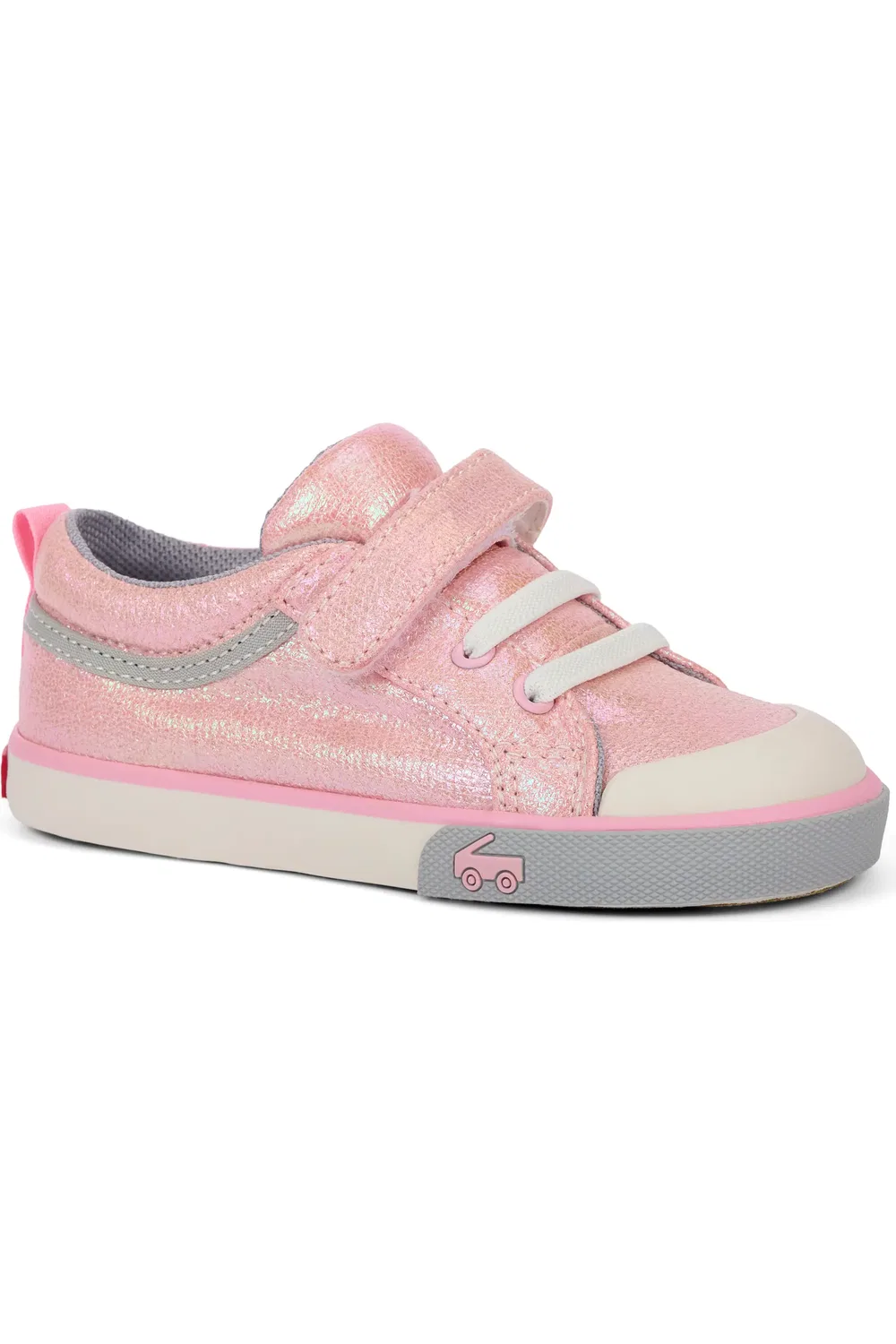 Детские кроссовки на липучке Kristin See Kai Run, Pink Metallic