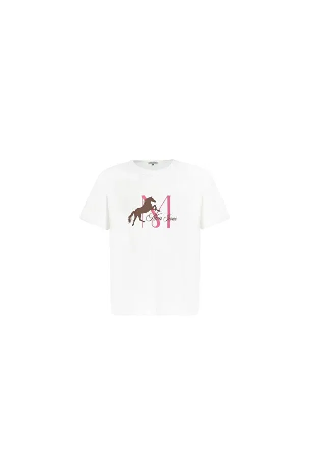 Детская футболка с принтом Horse Mon Icone, Pink