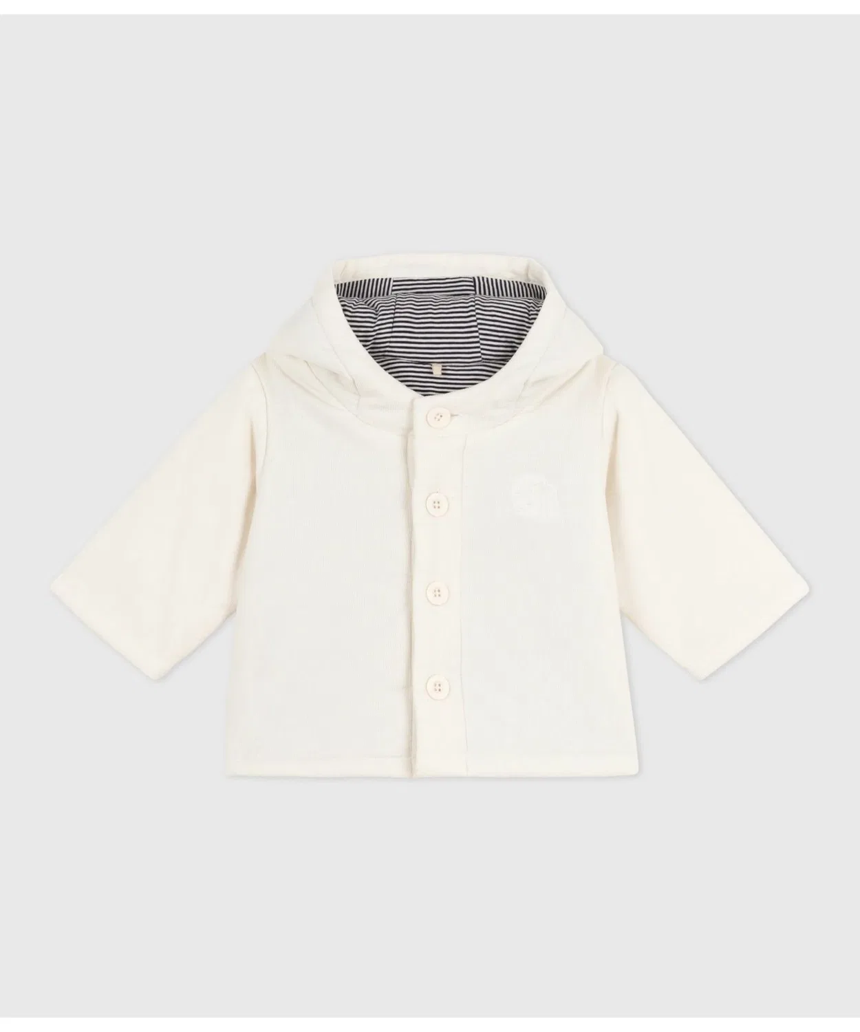 Детский пончо-джекет с капюшоном, белый PETIT BATEAU, Off White