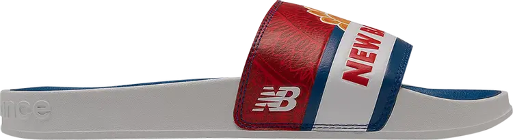 Сандалии New Balance David Sunflower Seeds x 200 Slides 'Red Blue', красный — фото 2