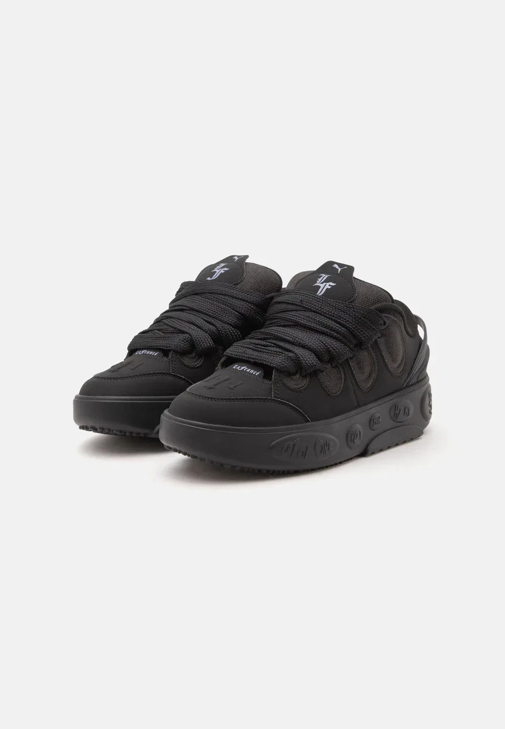 La France Jr унисекс - баскетбольные кроссовки Puma, Black/Gray Sky — фото 2