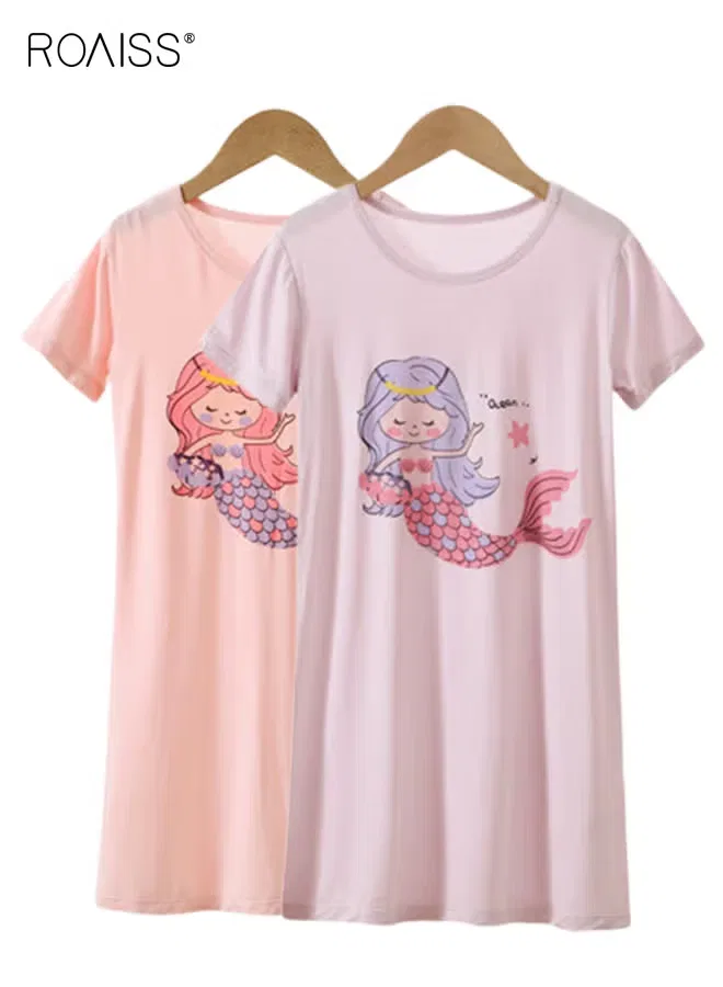Комплект ночных сорочек с принтом русалки, модель Mermaid, Roaiss, тип 1