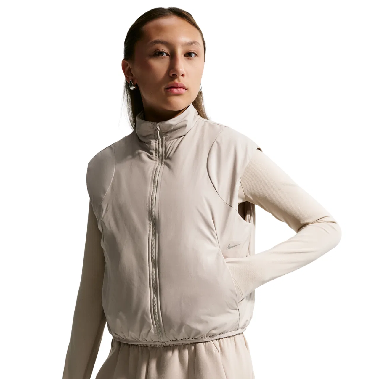 Детский жилет без рукавов с принтом Nike Mavn Slim-Fit Filled Vest, Nike, Cream Ii