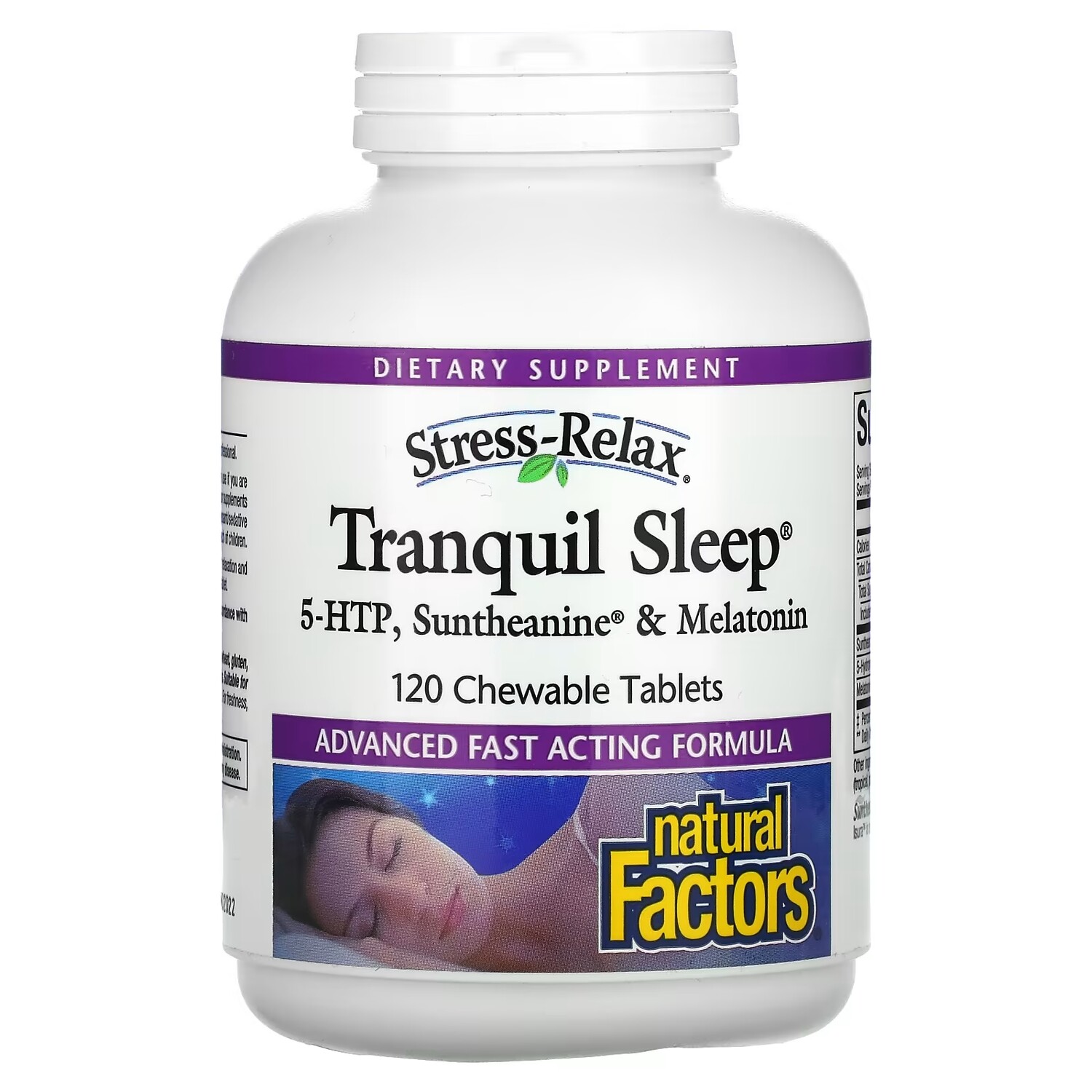 

Natural Factors Tranquil Sleep, 120 жевательных таблеток