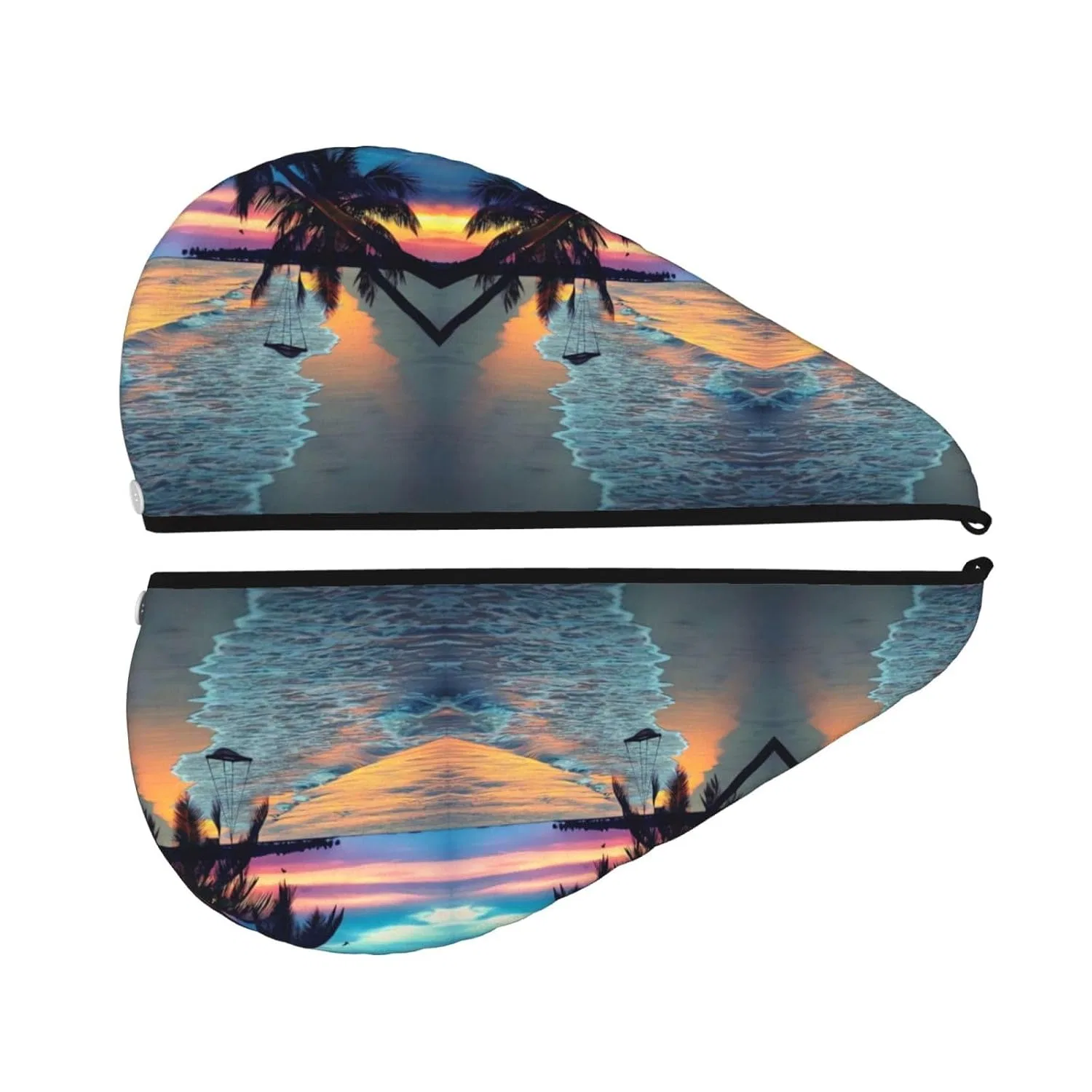 Шапочка для душа Coral Velvet, Oudrspo, 64x26 см, Coconut Beach Sunset — фото 2