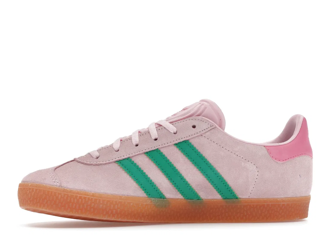 Детские кроссовки lifestyle Adidas Gazelle, Clear Pink Court Green Bliss Pink — фото 3