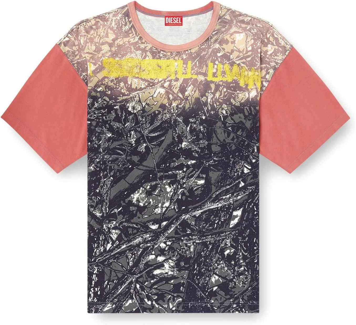 Мужская футболка с камуфляжным принтом T-BOXT-CAMOU Diesel, Black/Green — фото 4