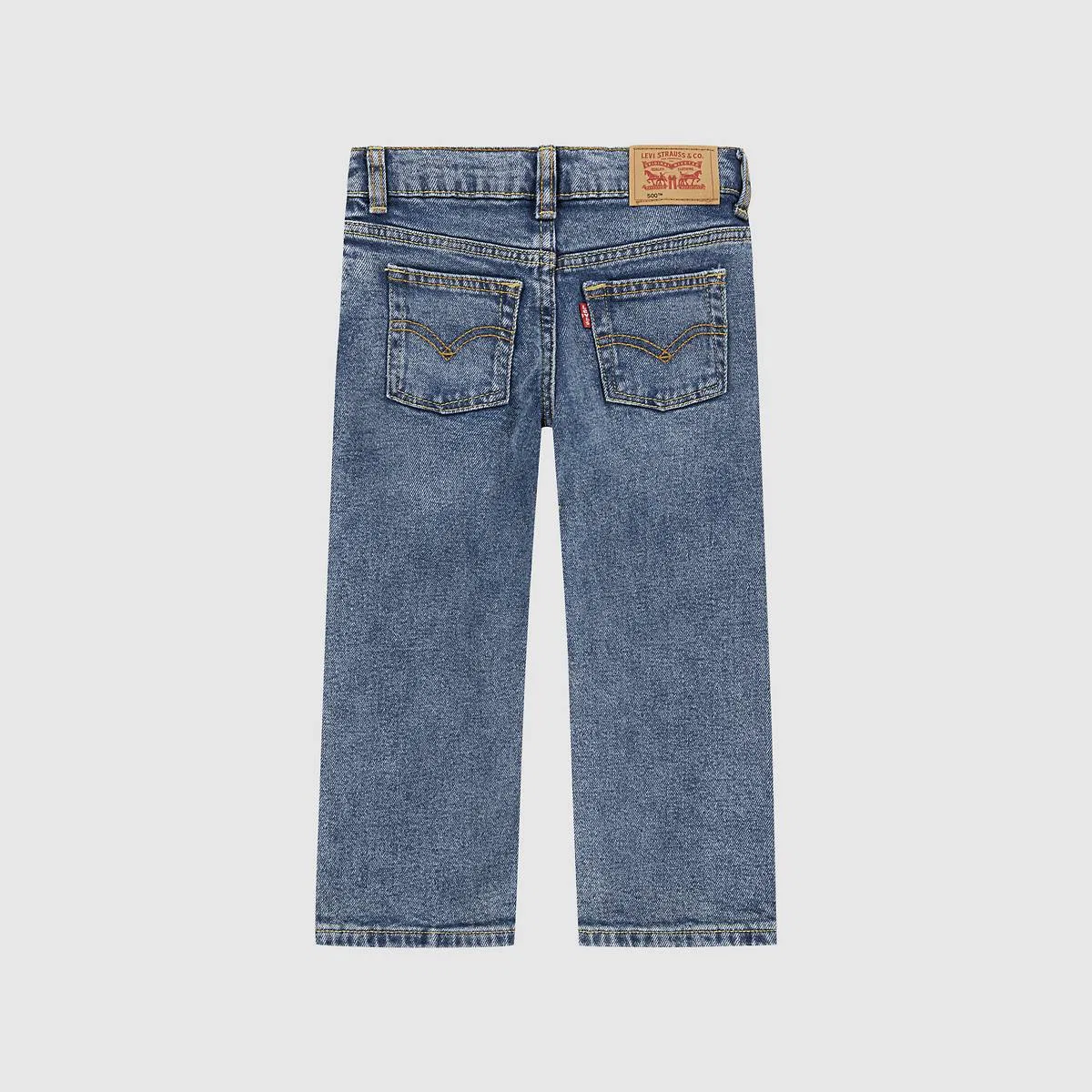 Джинсы прямого кроя свободного кроя 555 для мальчиков 2T-4T Levi's, Burbank - Medium Wash — фото 2