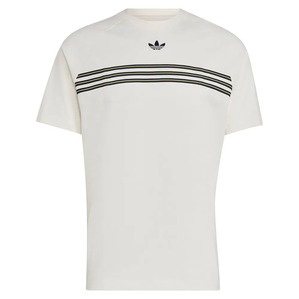 Мужская футболка с принтом Chest Stripes Adidas Originals, White — фото 3