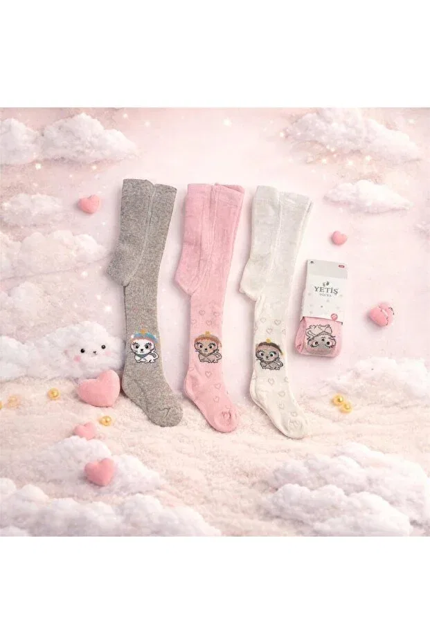 Детские носки для девочек хлопковые 3 шт Yetiş, Multicolor