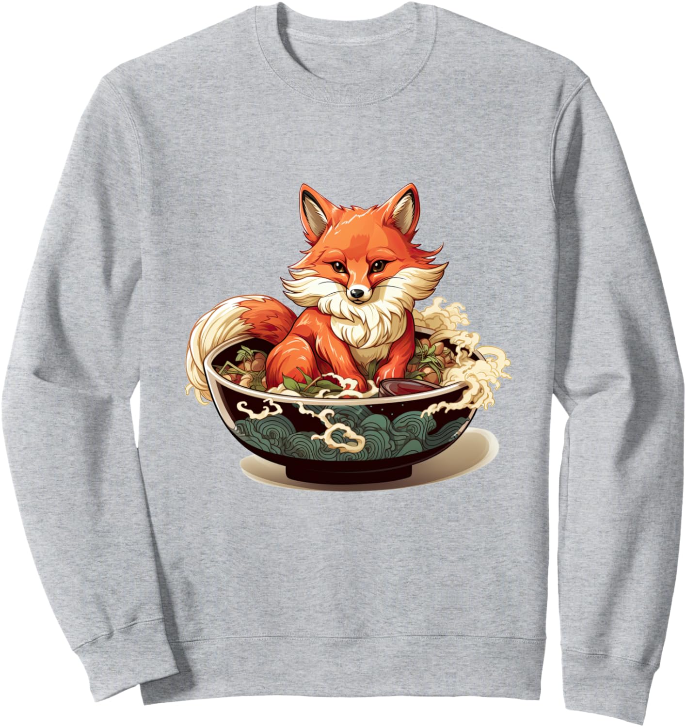 

Толстовка Japanese Ramen Eating Animal Design, серый