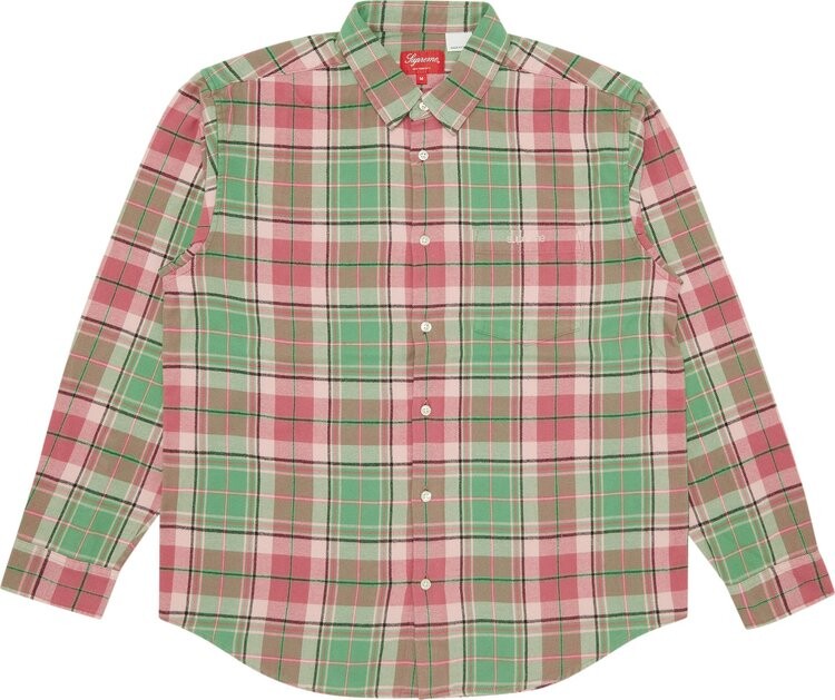 

Рубашка Supreme Plaid Flannel Shirt 'Pink', розовый