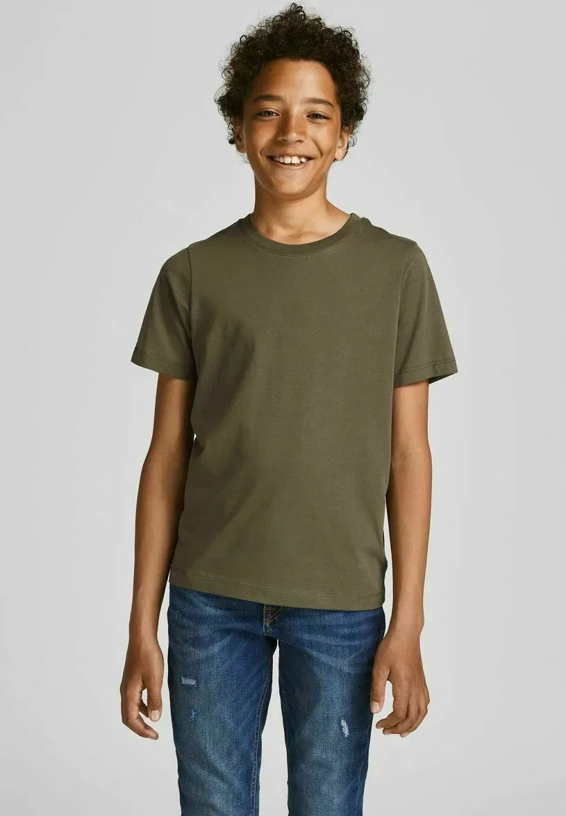 Простая футболка Jack & Jones Junior, Olive Night — фото 2