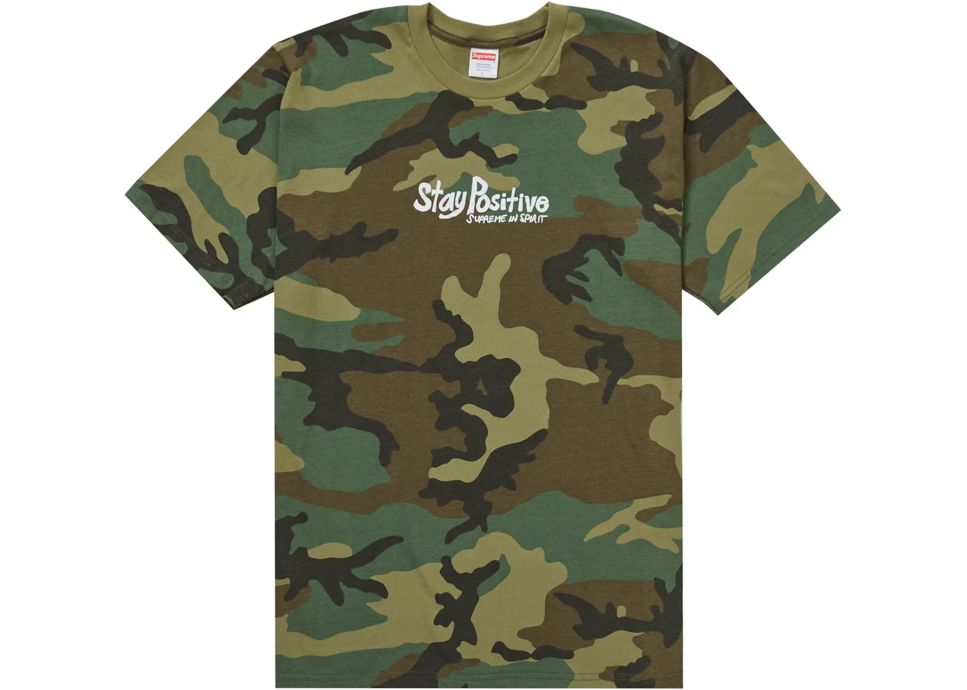 Мужская футболка Supreme Stay Positive Tee, Woodland Camo