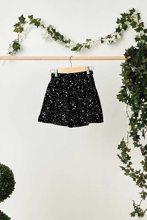 Детские шорты для девочек хлопковые Babygiz, Black And White Star