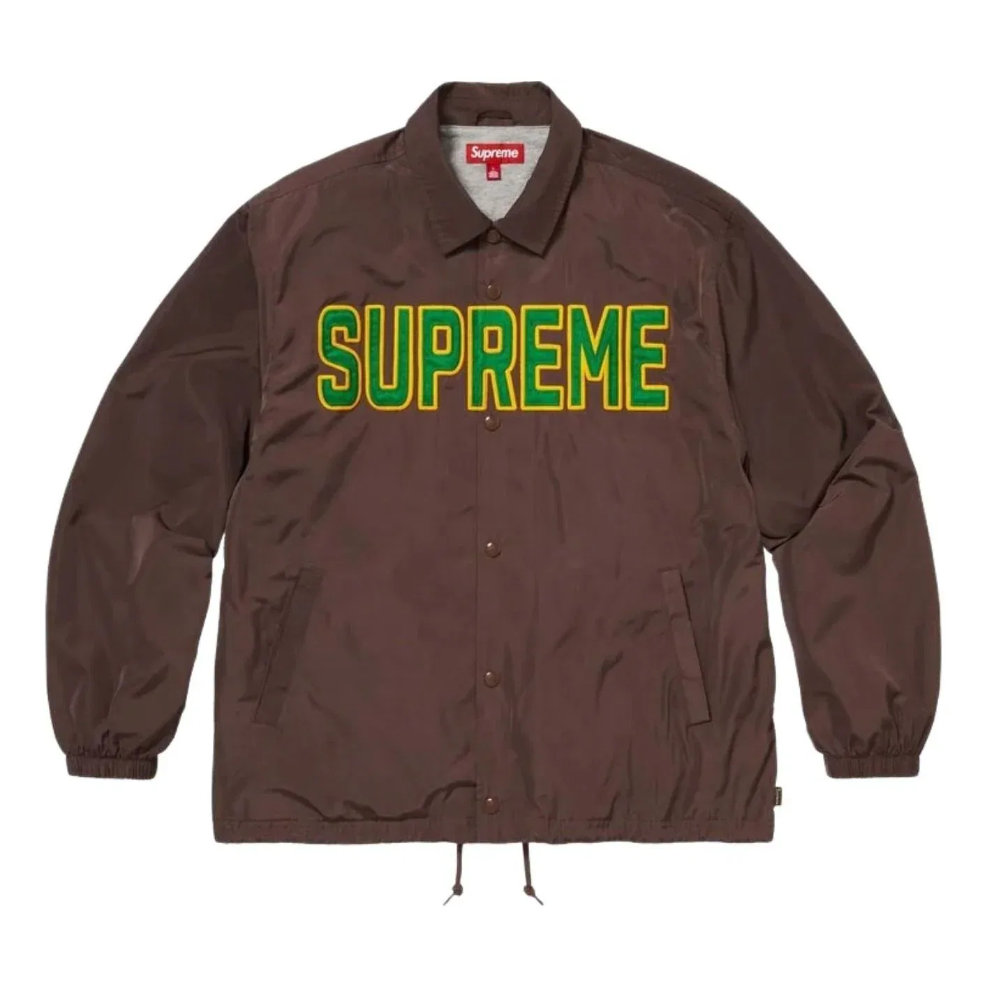 Куртка Supreme SS26 Spellout Coaches Jacket 'Brown' SUP-SS26-203-BRN, коричневый