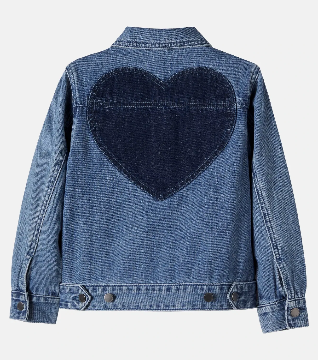 Легкая куртка джинсовая с аппликацией Stella Mccartney Kids, синий — фото 3