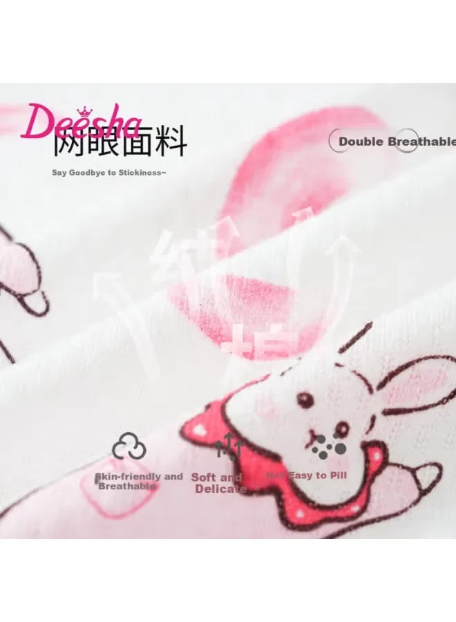 Ночная сорочка на бретелях с принтом Taotao Rabbit Deesha, белый — фото 2