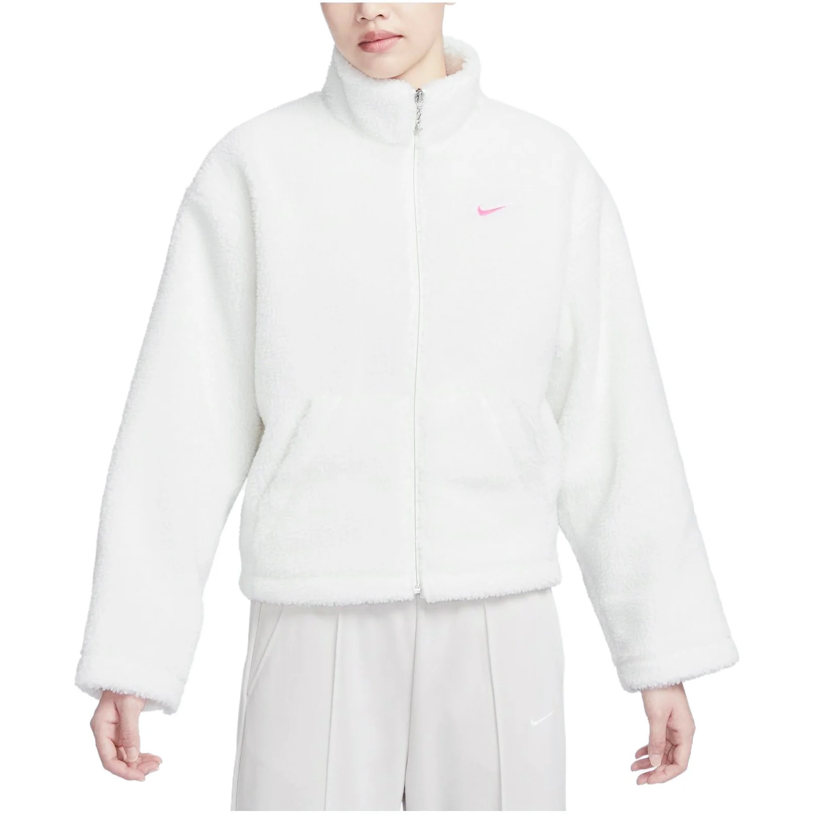 Куртка Nike Sportswear Faux Sherpa, белый — фото 3