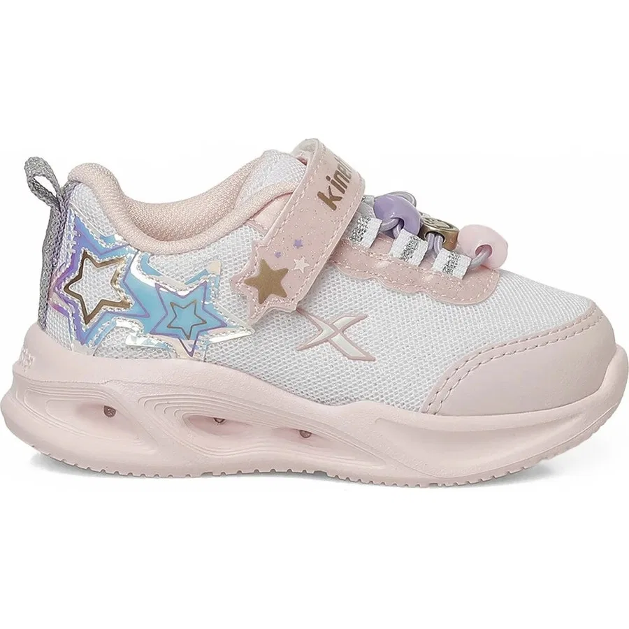 Детские кроссовки с текстильным верхом Ramela Girl B 6fx Kinetix, Бело-розовый