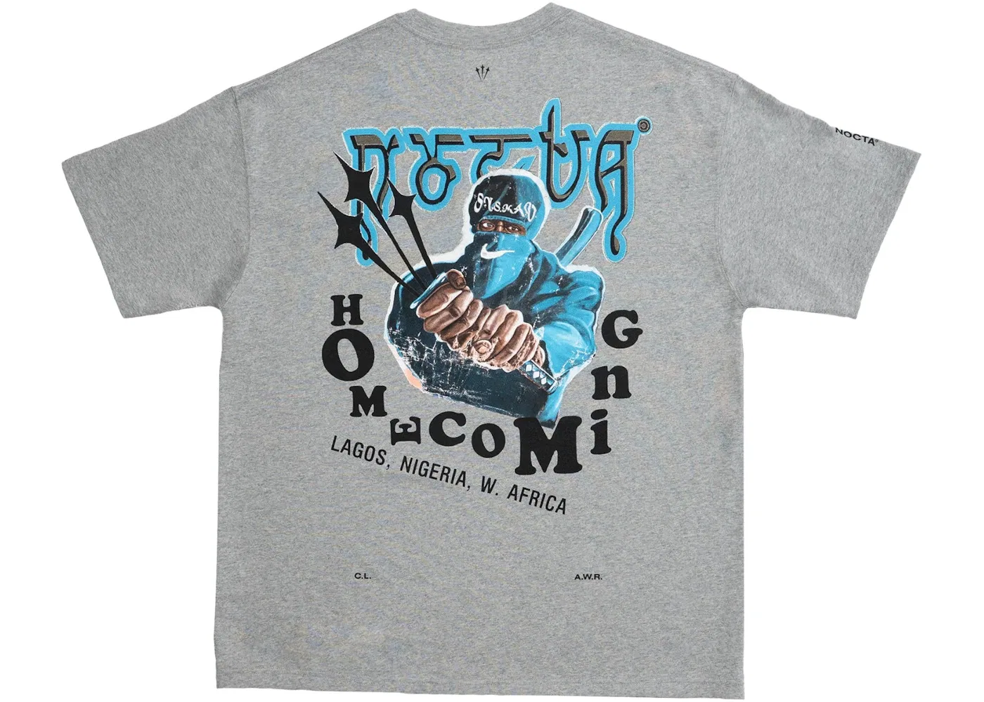 Мужская футболка с принтом Nike x NOCTA Yasuke Tee, Dark Grey — фото 2