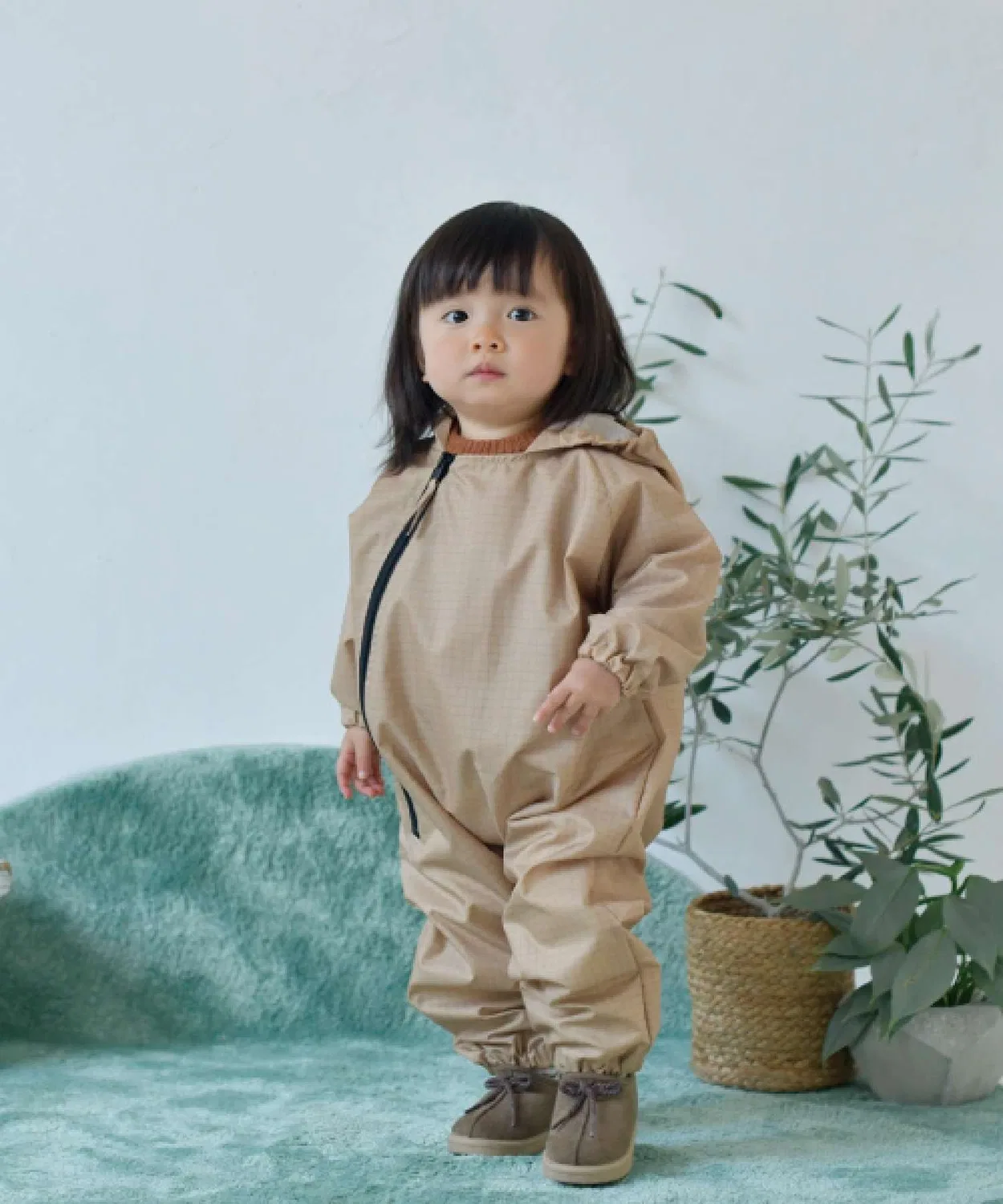 Детский комбинезон на подкладке с водоотталкивающей пропиткой, модель Bunting 392 plusm, Beige