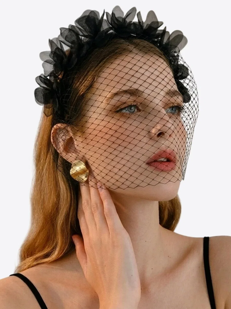 Украшения для волос Magicshe 'Fascinator Haarreif mit Gesichtsschleier' черного цвета — фото 3