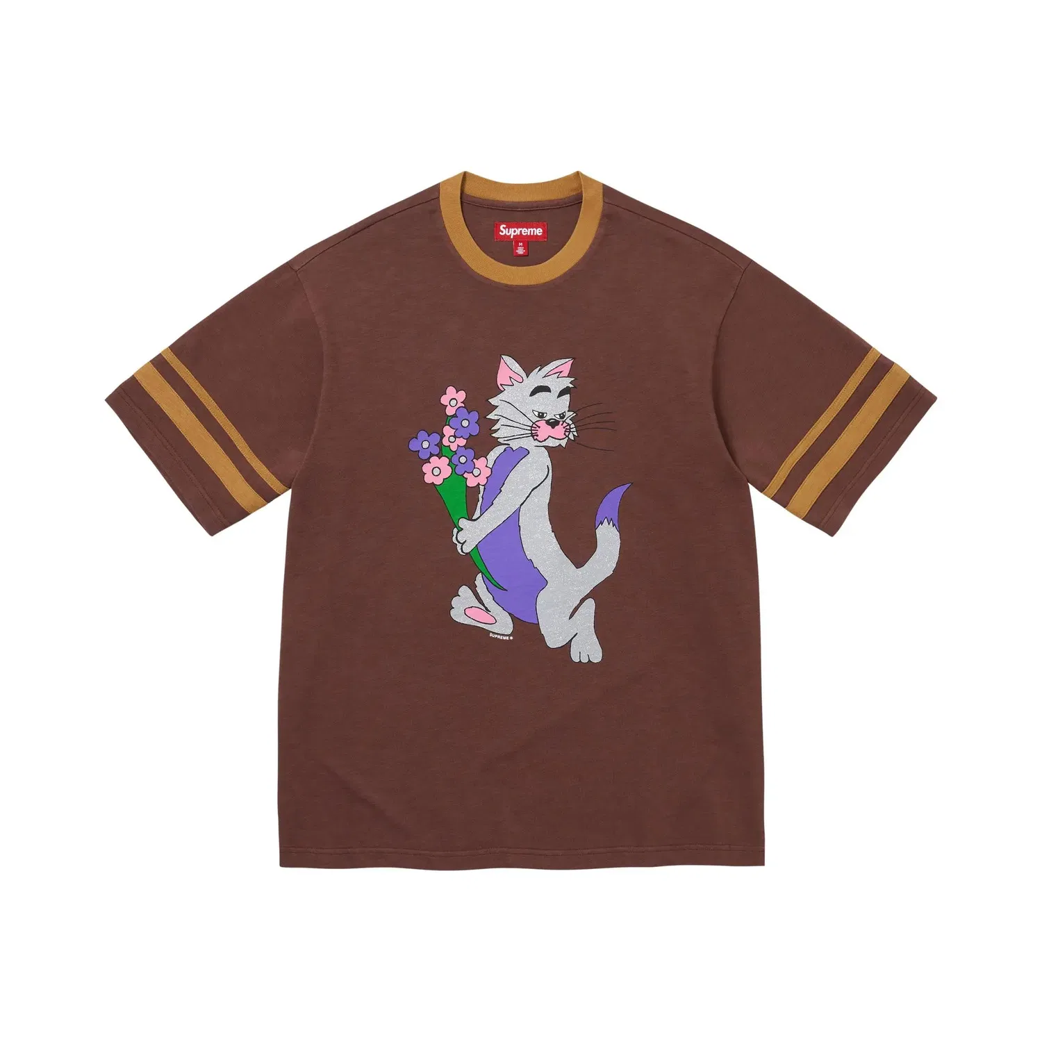 Топ с коротким рукавом Supreme Glitter Cat, Brown