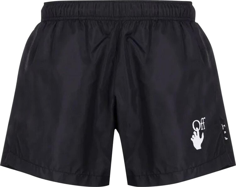 

Шорты для плавания Off-White Hand Off Swimshorts 'Black/White', черный