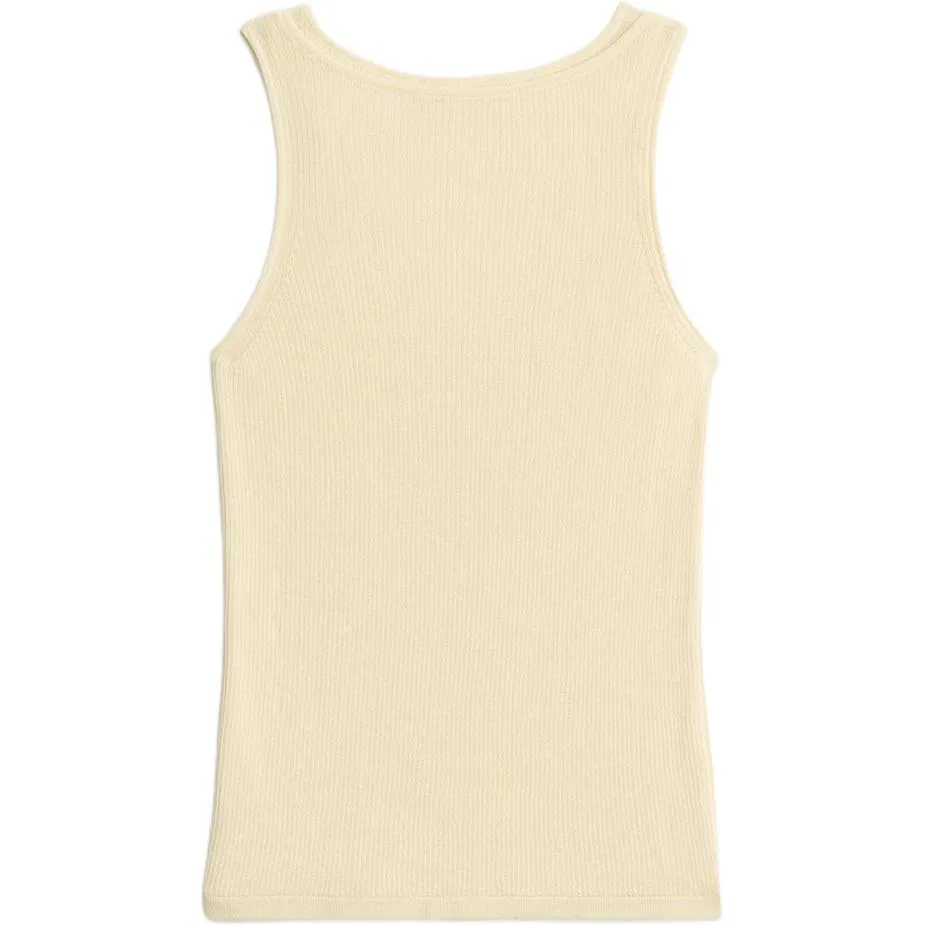 Женский топ на бретелях прямой крой V-образный вырез ZARA, Yellow — фото 3